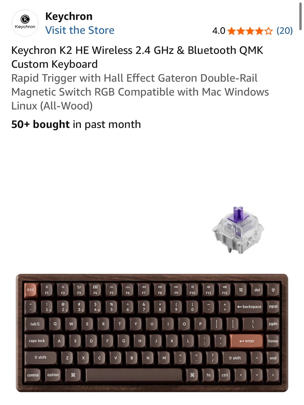 Keychron Mechanical Keyboard - Picture 4 of 4
